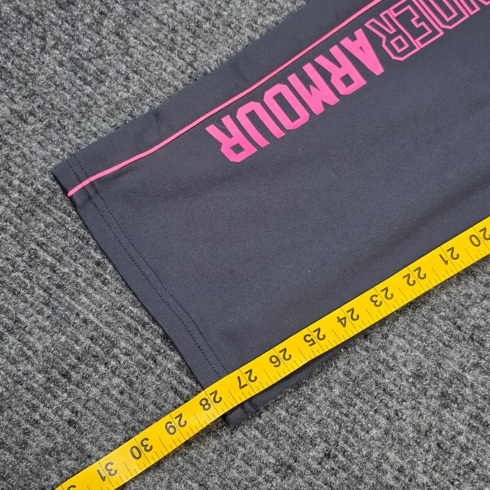 Under Armour ColdGear Loose Fit Athletic Pants Girl's‎ Youth Large Gray Pink